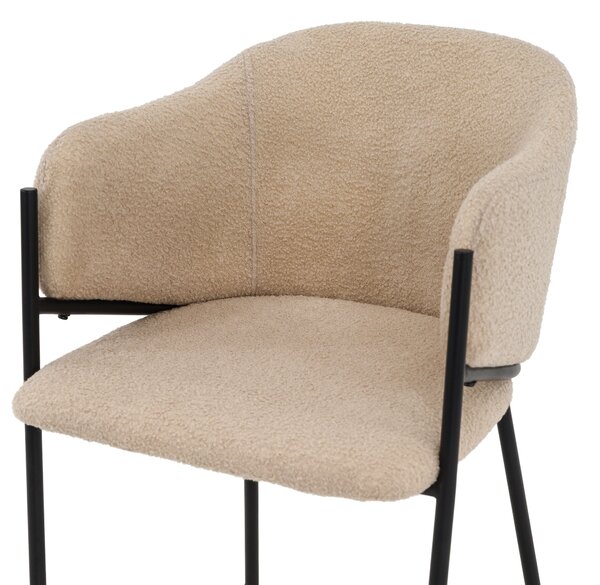 MebleMWM Krzesło Glamour DC-2144 quelle, czarne nogi, beż #5