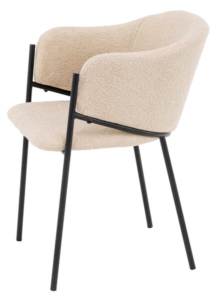 MebleMWM Krzesło Glamour DC-2144 quelle, czarne nogi, beż #6