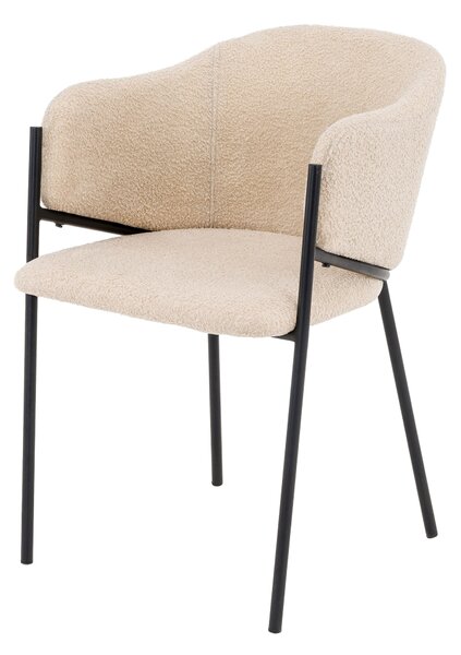 MebleMWM Krzesło Glamour DC-2144 quelle, czarne nogi, beż #6