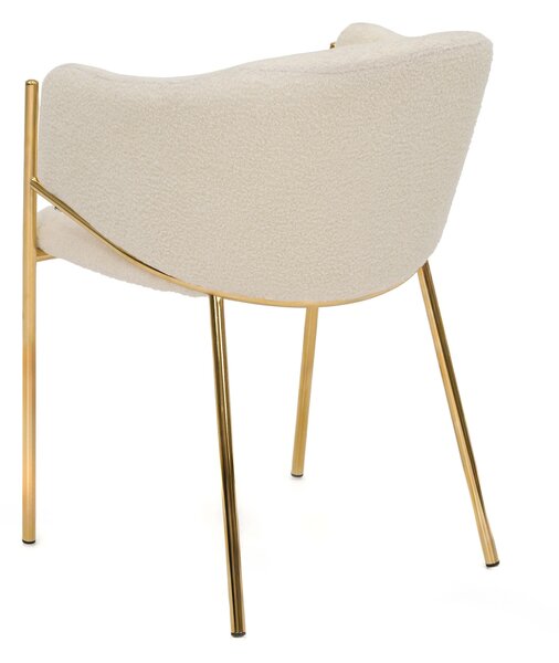 MebleMWM Krzesło Glamour DC-2144 quelle, złote nogi, beż #3
