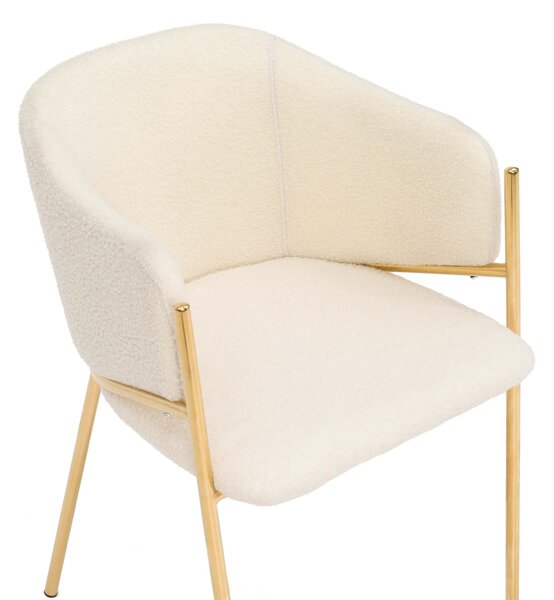 MebleMWM Krzesło Glamour DC-2144 quelle, złote nogi, beż #3