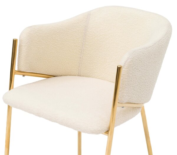 MebleMWM Krzesło Glamour DC-2144 quelle, złote nogi, beż #3