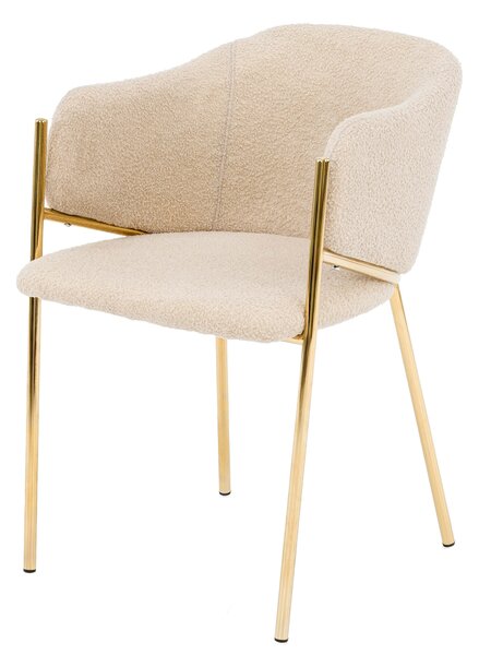 MebleMWM Krzesło Glamour DC-2144 quelle, złote nogi, beż #5