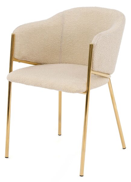 MebleMWM Krzesło Glamour DC-2144 quelle, złote nogi, beż #6