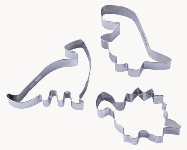 Komplet foremek do ciastek ze stali szlachetnej Dinosaur, 3 elem