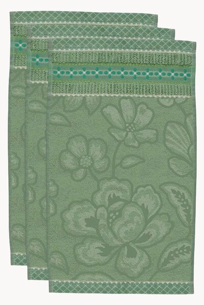 Komplet ręczników z bawełny frotte Jasmin Jacquard, 3 elem