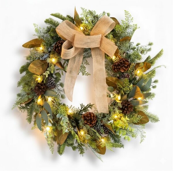 Świąteczny wieniec na drzwi WINTER GREEN Ø 45 cm