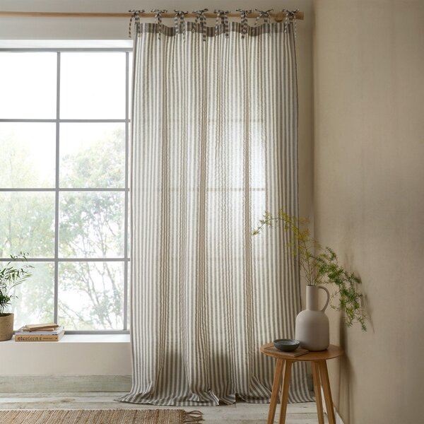 Szara zasłona 140x183 cm Zanzibar Woven Stripe – Pineapple Elephant