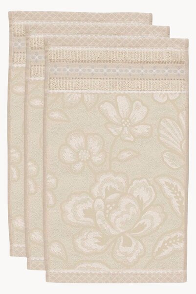 Komplet ręczników z bawełny frotte Jasmin Jacquard, 3 elem