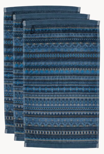 Komplet ręczników z weluru i bawełny frotte Geometric Print, 3 elem