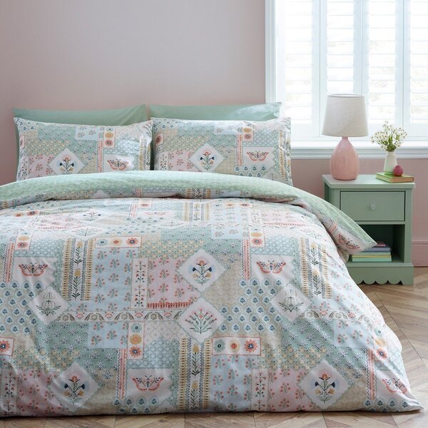 Pościel jednoosobowa 135x200 cm Folk Patchwork – Catherine Lansfield