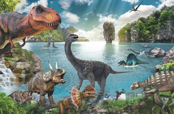 Plakat, Obraz Dinosaurs - Collage, (91.5 x 61 cm)