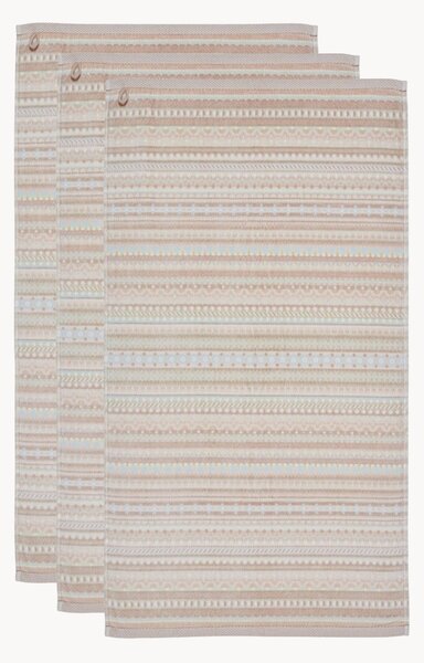 Komplet ręczników do rąk z weluru i bawełny frotte Geometric Print, 3 elem