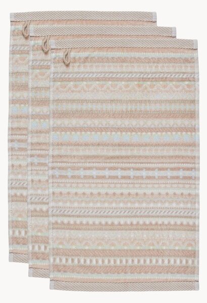 Komplet ręczników z weluru i bawełny frotte Geometric Print, 3 elem