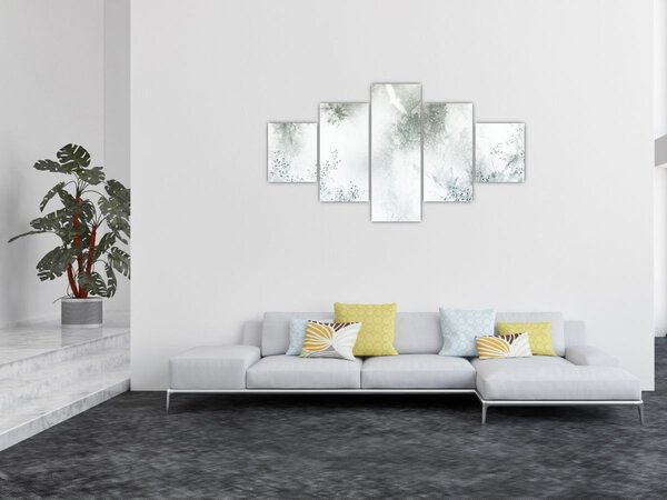 Obraz abstracji liści (125x70 cm)