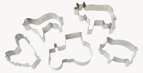 Komplet foremek do ciastek Farm Animal, 5 elem