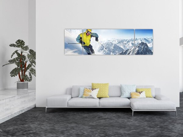 Obraz - Narciarz (170x50 cm)