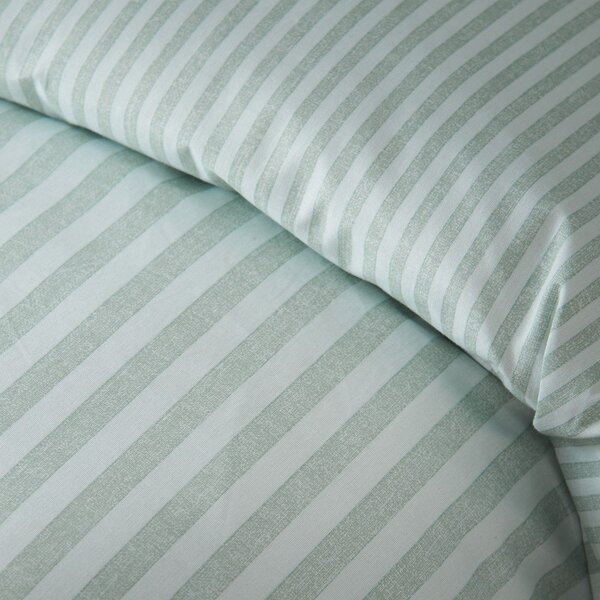 Zielona pościel jednoosobowa 135x200 cm Epping Textured Stripe – Catherine Lansfield