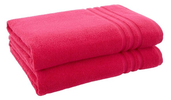 Ciemnoróżowe bawełniane ręczniki zestaw 6 szt. frotte Zero Twist – Catherine Lansfield