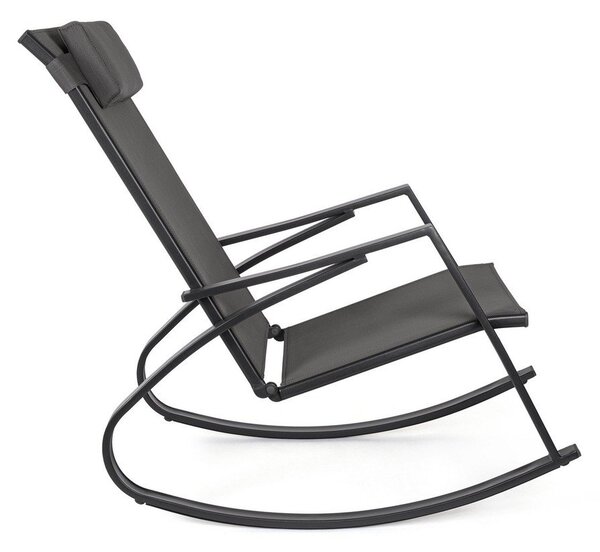 Antracytowy metalowy fotel ogrodowy Ercolano – Bizzotto