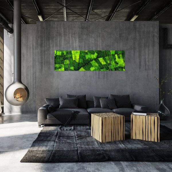 Obraz - Detal liścia (170x50 cm)