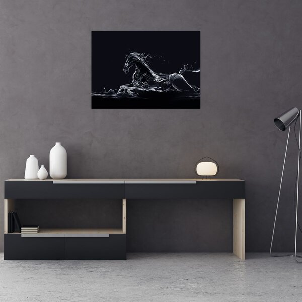 Obraz - Koń i woda (70x50 cm)