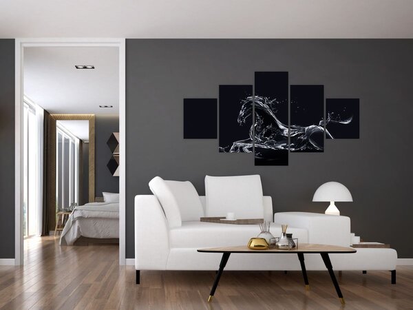 Obraz - Koń i woda (125x70 cm)