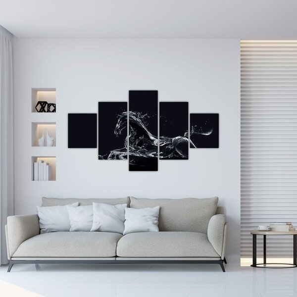 Obraz - Koń i woda (125x70 cm)