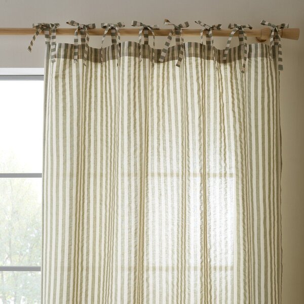 Zielona zasłona 140x183 cm Zanzibar Woven Stripe – Pineapple Elephant