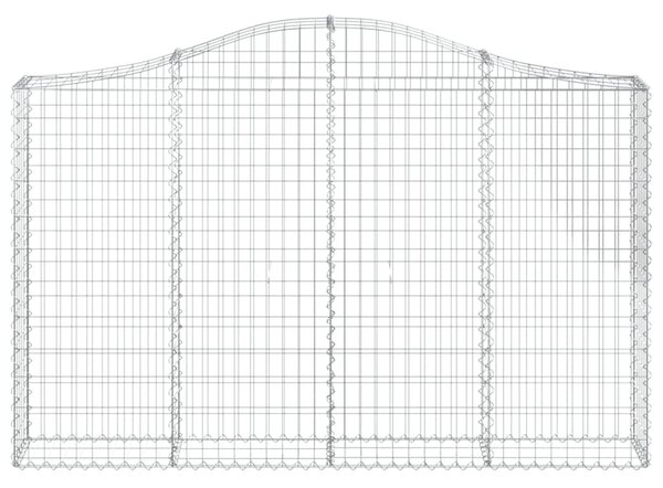 Łukowaty kosz gabionowy 200x30x120/140 cm, galwanizowane żelazo