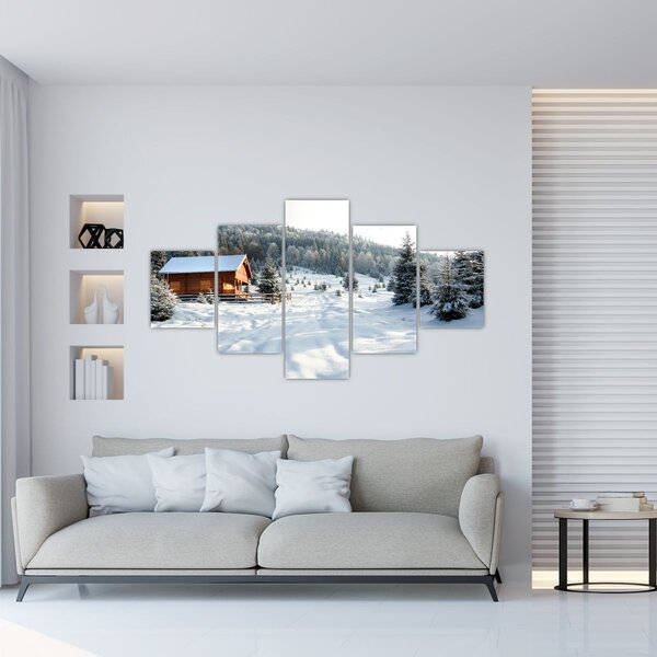 Obraz - Górska chata (125x70 cm)