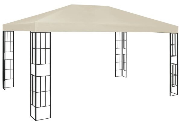 Altana ze sznurem lampek LED, 3x4 m, kremowa