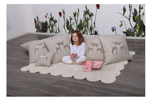 Beżowy bawełniany dywan dziecięcy tkany ręcznie odpowiedni do prania 120x160 cm Biscuit Beige – Lorena Canals