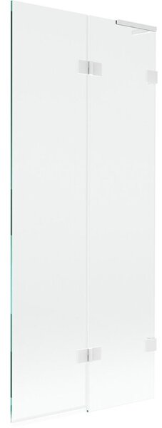Mexen Lunar L parawan nawannowy 2-skrzydłowy prawy 80 x 150 cm, transparent, biały - 897L-080-100-20-00-P