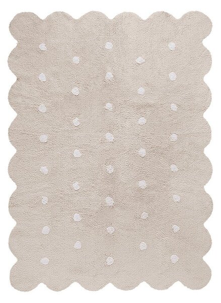 Beżowy bawełniany dywan dziecięcy tkany ręcznie odpowiedni do prania 120x160 cm Biscuit Beige – Lorena Canals