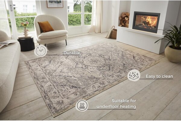 Szarobeżowy dywan 80x120 cm Terrain Designer Sand – Hanse Home