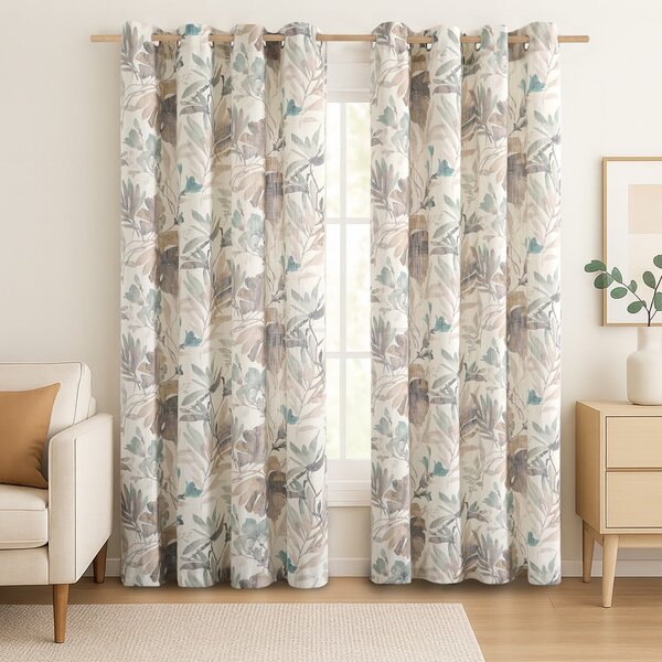 Kremowa/szaroniebieska zasłona 135x250 cm Celesta – Restilo