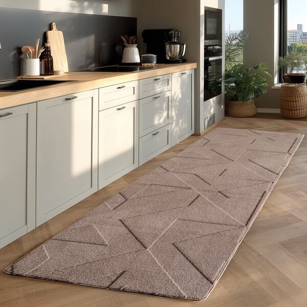 Jasnobrązowy chodnik odpowiedni do prania 80x250 cm Pompei 1613 – Ayyildiz Carpets