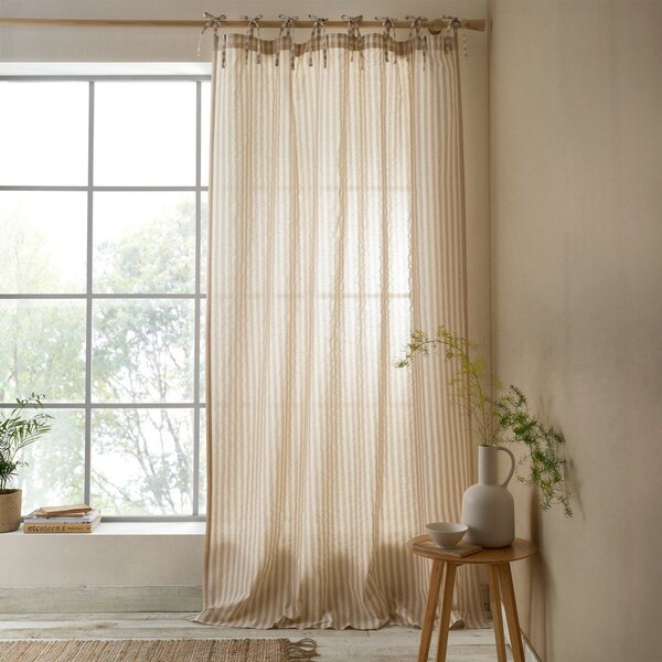 Beżowa zasłona 140x229 cm Zanzibar Woven Stripe – Pineapple Elephant