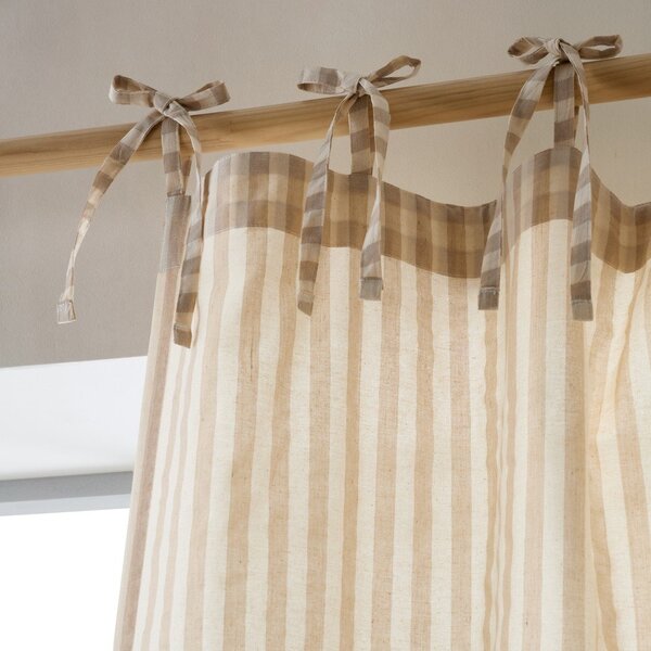 Beżowa zasłona 140x229 cm Zanzibar Woven Stripe – Pineapple Elephant