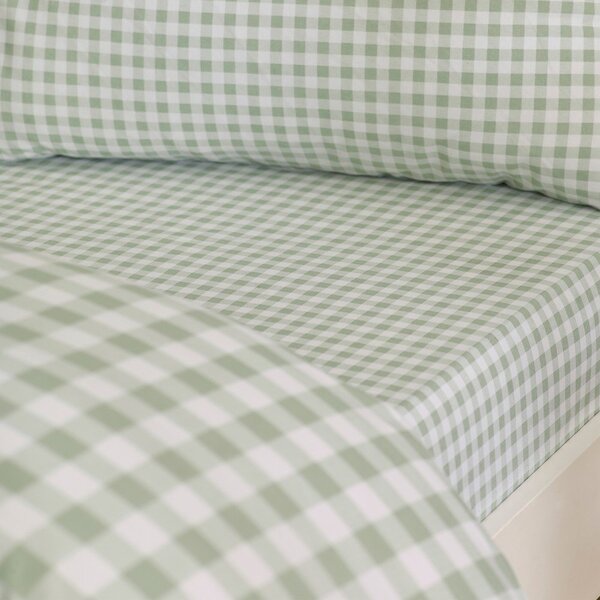 Zielona pościel jednoosobowa 135x200 cm Bamford Gingham Check – Catherine Lansfield