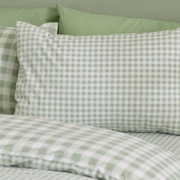 Zielona pościel jednoosobowa 135x200 cm Bamford Gingham Check – Catherine Lansfield