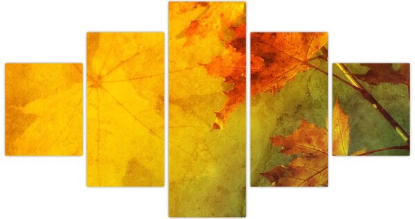 Obraz - Jesienne liście (125x70 cm)