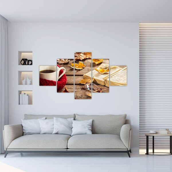Obraz - Jesienna filiżanka herbaty (125x70 cm)