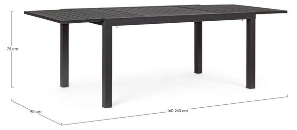 Aluminiowy stół ogrodowy 90x160 cm Hilde – Bizzotto