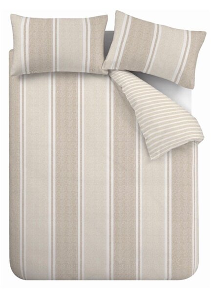 Beżowa pościel jednoosobowa 135x200 cm Banded Stripe – Catherine Lansfield