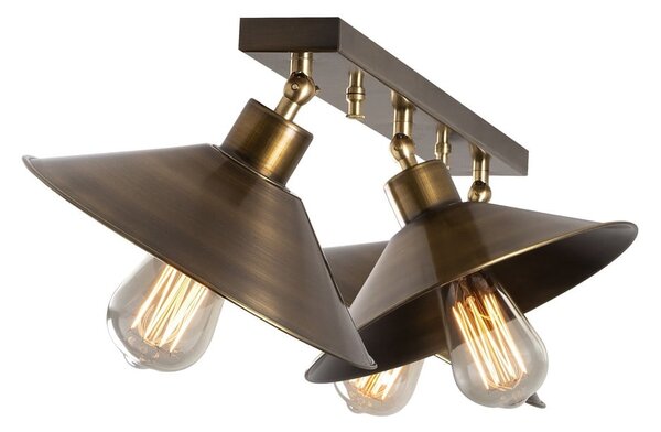 Lampa sufitowa w kolorze brązu z metalowym kloszem ø 24 cm Berceste – Opviq lights