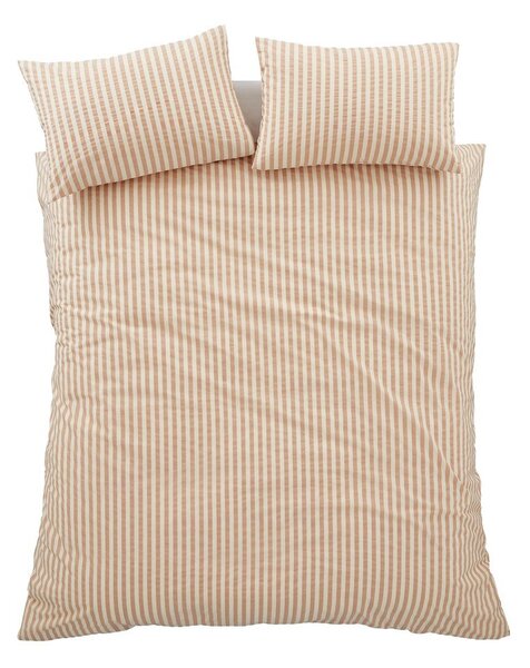 Pomarańczowa pościel jednoosobowa 135x200 cm Cotton Rich Woven Stripe – Pineapple Elephant