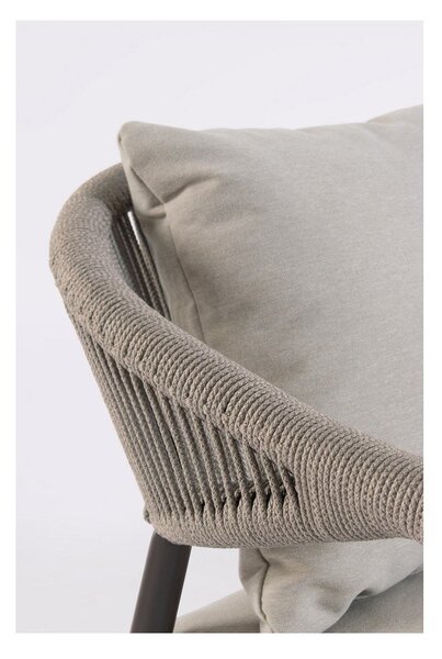 Aluminiowy zestaw mebli ogrodowych w kolorze khaki-szarobrązowym dla 2 osób Millor – Bizzotto