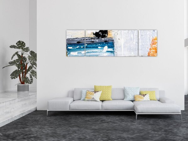 Obraz - Abstrakcyjne pociągnięcia (170x50 cm)